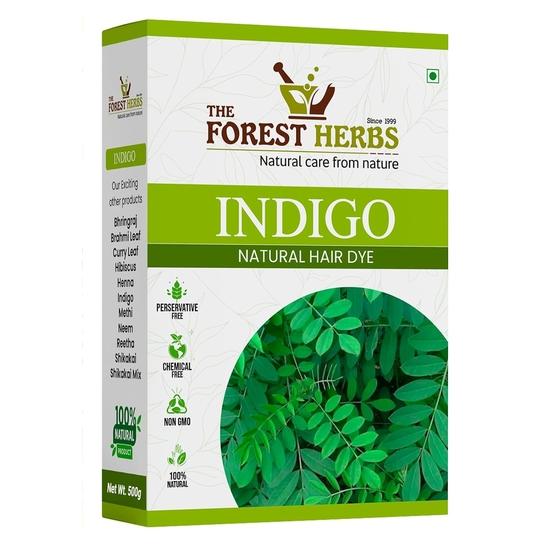 The Forest Herbs Natural Care From Nature Indigo Leaves Powder (500g) Organic for Hair Colour Black, Avuri Leaf (Pack of 1)