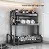 2-Tier Kitchen Countertop Spice & Knife Holder Rack