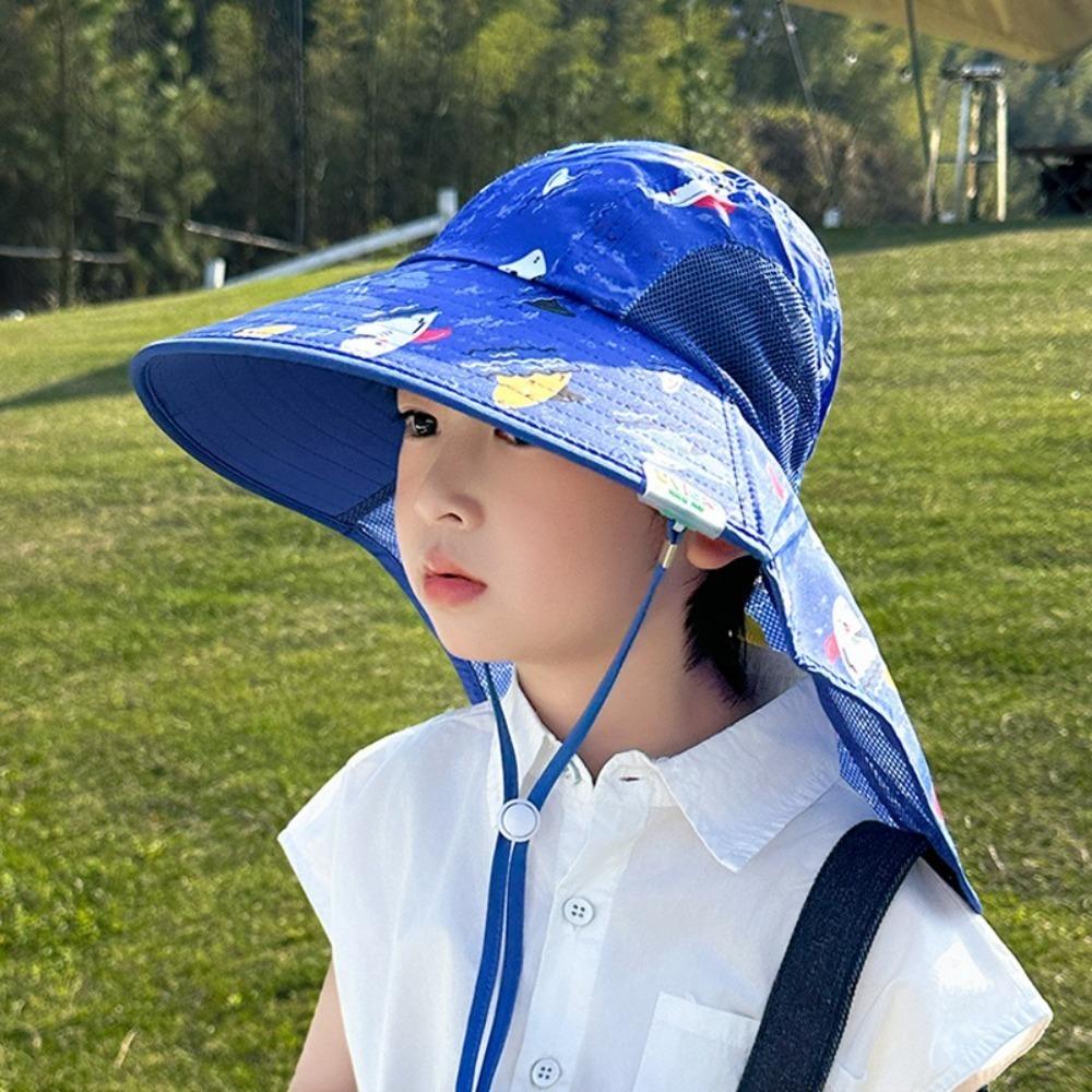 Anti-UV Fisherman Hat Wide Brim Bucket Hat New Beach Hat Boys Girls