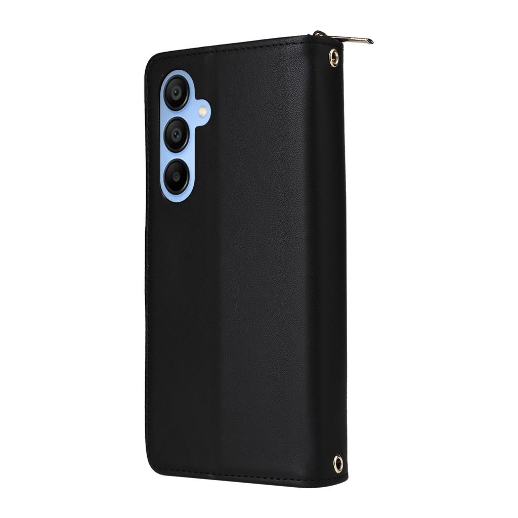 R20 For Samsung Galaxy A15 4G/5G Case Zipper Phone Leather Cover Stand View