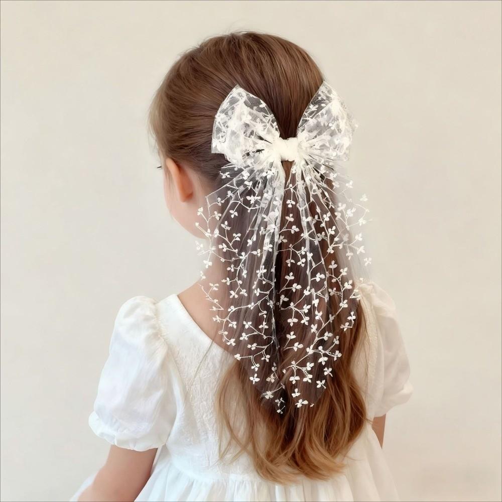 Princess Style Bow Hair Clip Lace Headwear Lovely Swallowtail Bow Hairpin  Wedding Season