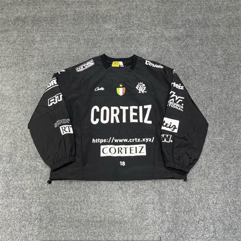 Унисекс легкая повседневная ветровка Corteiz Alcatraz Team Collab с капюшоном