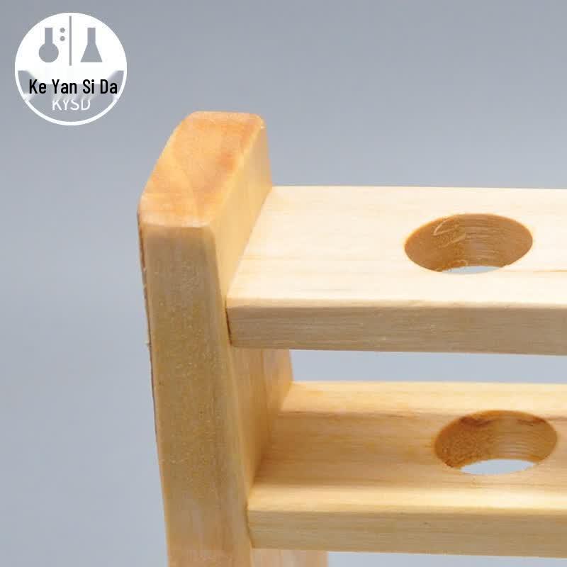 Keyan Sida Double-Layer Wooden 12-Hole Test Tube Rack