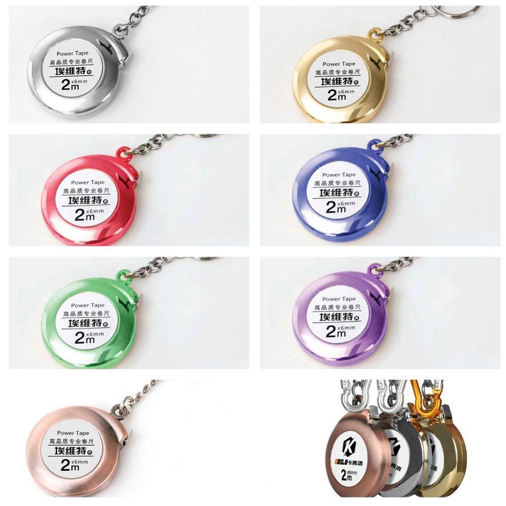 Roulette Retractable Ruler Mini Steel Tape Measure Pocket Keychain Tape Construction Tools