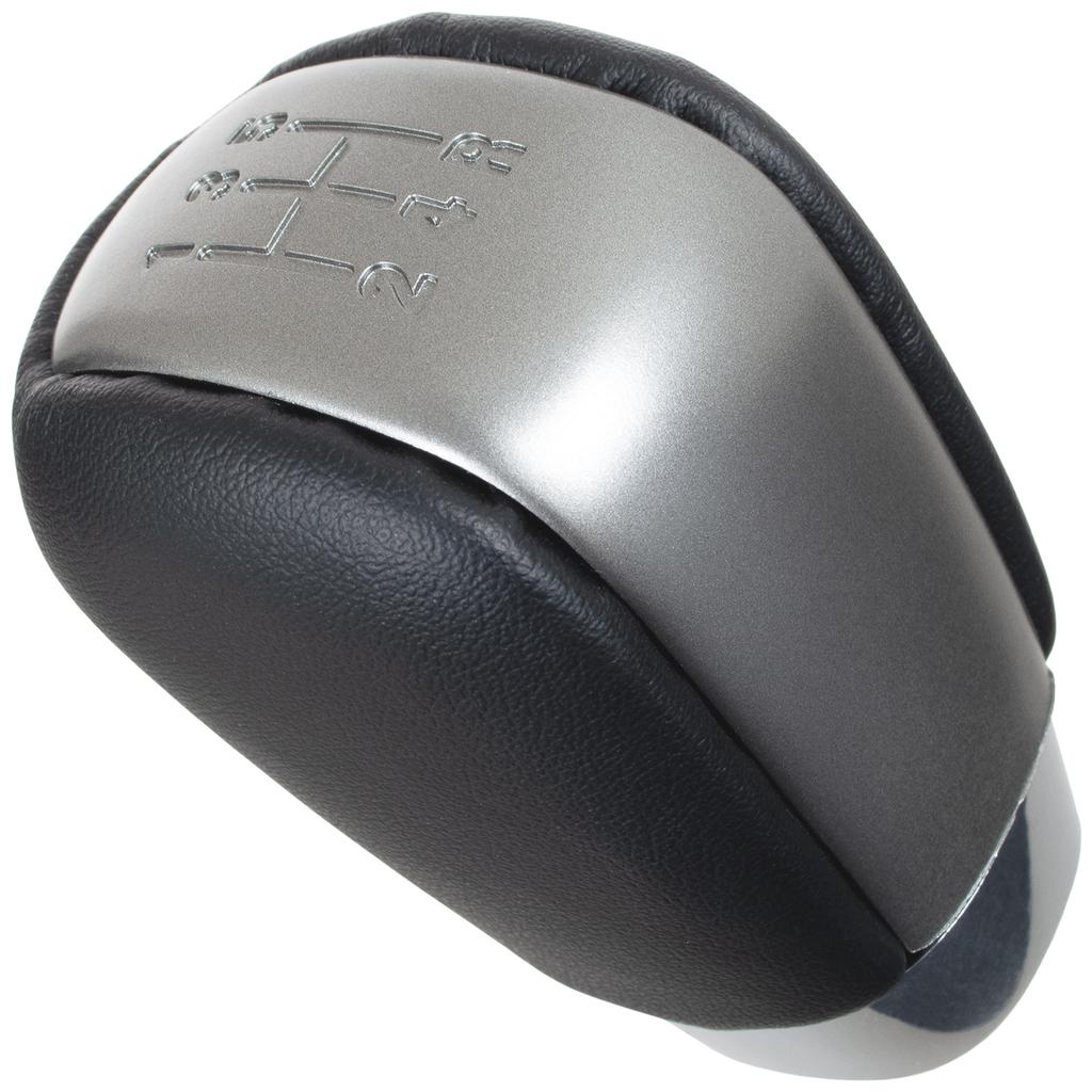 Suzuki Grand Vitara II 05-15 Gear Shift Knob BLACK LEATHER + SILVER 5 SPEED