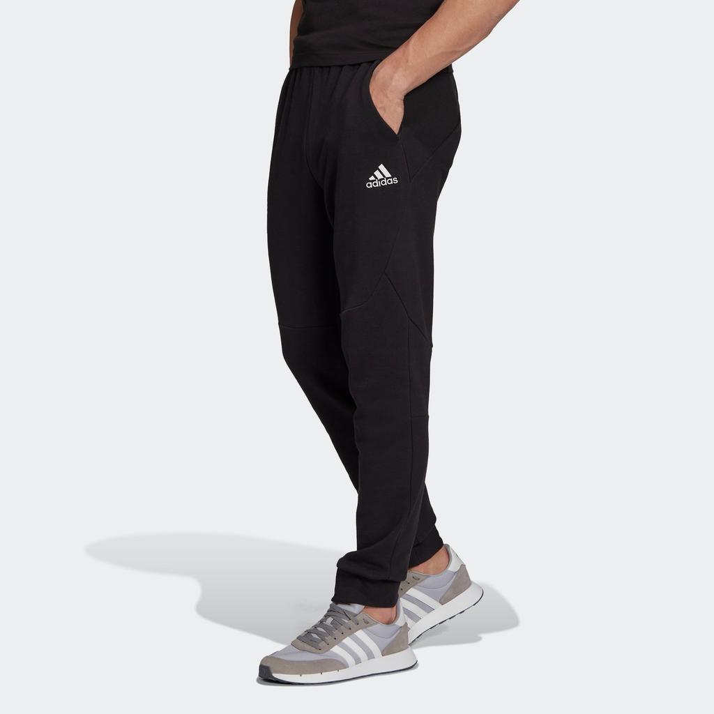 Adidas Однотонные спортивные штаны для бега, мужские штаны, черные HE1800
