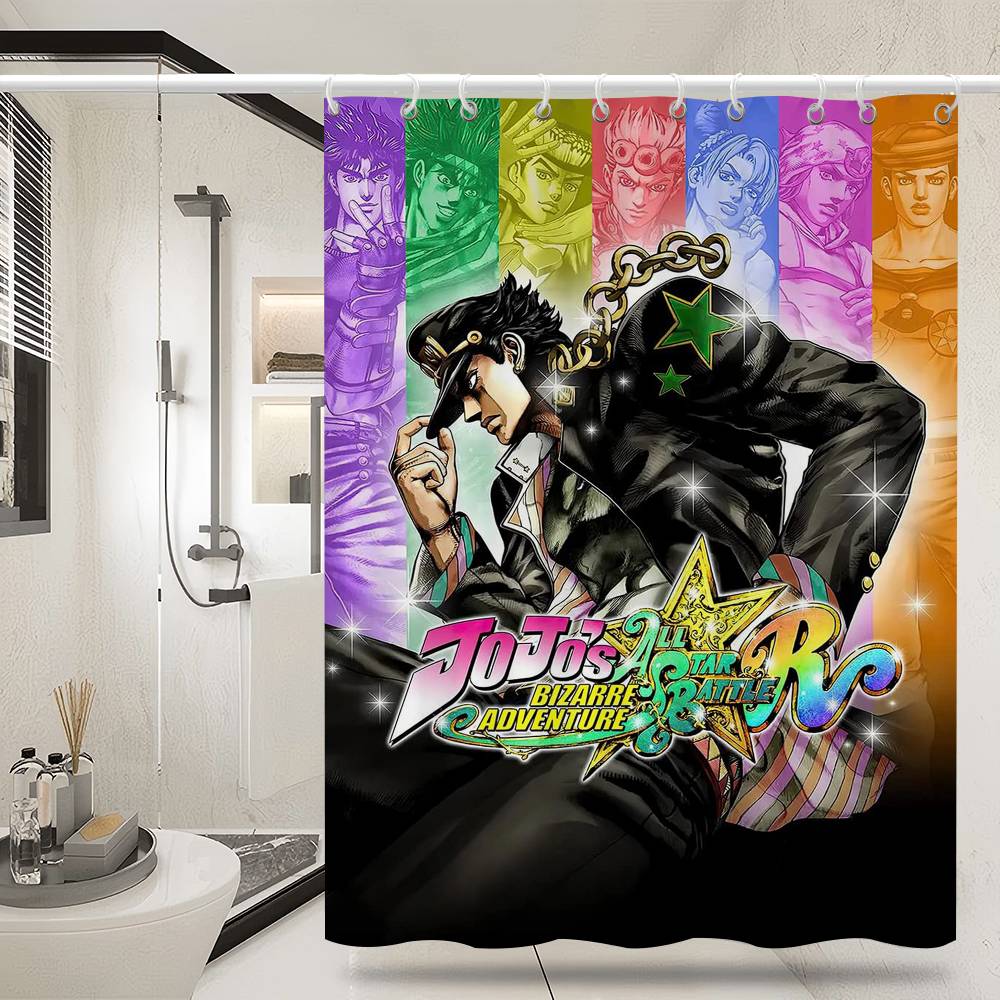 Классическое Аниме JoJo's Bizarre Простая Занавеска для Душа в Ванную Защитная Перегородка Душ Быстросохнущая Можно Стирать Легкая Ванна