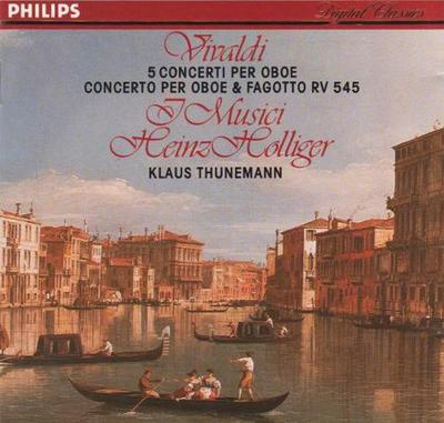 CD ВИВАЛЬДИ, ХОЛЛИГЕР; МУЗЫКА - Вивальди: 5 Концертов для гобоя 4114802 Philips 1990 Германия Классика Б/У