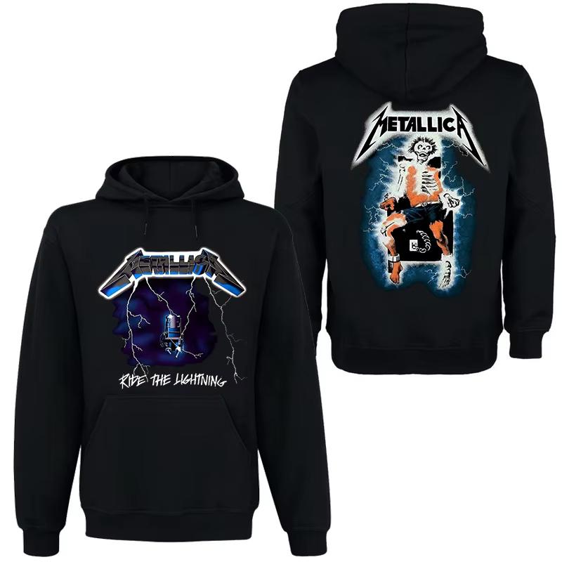 Худи METALLICA Рок Темный Ветер Мужской Уличный Хип-Хоп Топ Удобный Свитшот с Капюшоном Осень/Зима Индивидуальность Мужская Одежда