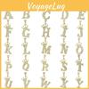 Elegant Alphabet Crown Initials Letter Pendant Necklace With Gold Chain Jewelry