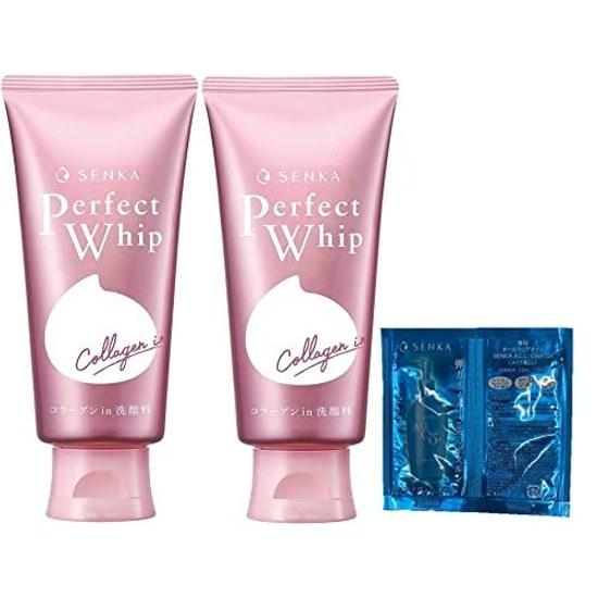 Senka Perfect Whip Очищающая пенка с коллагеном 120г2 + бонус