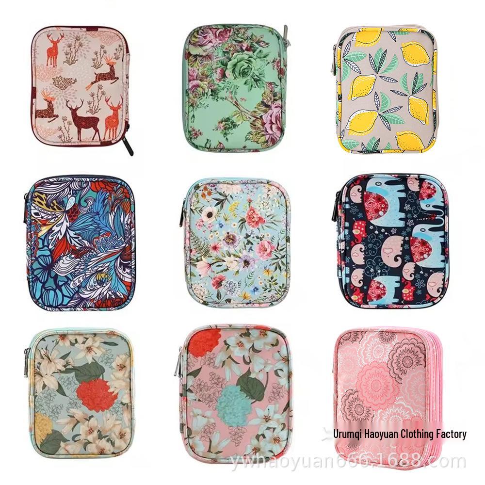 Двухслойная сумка на молнии для вязальных инструментов