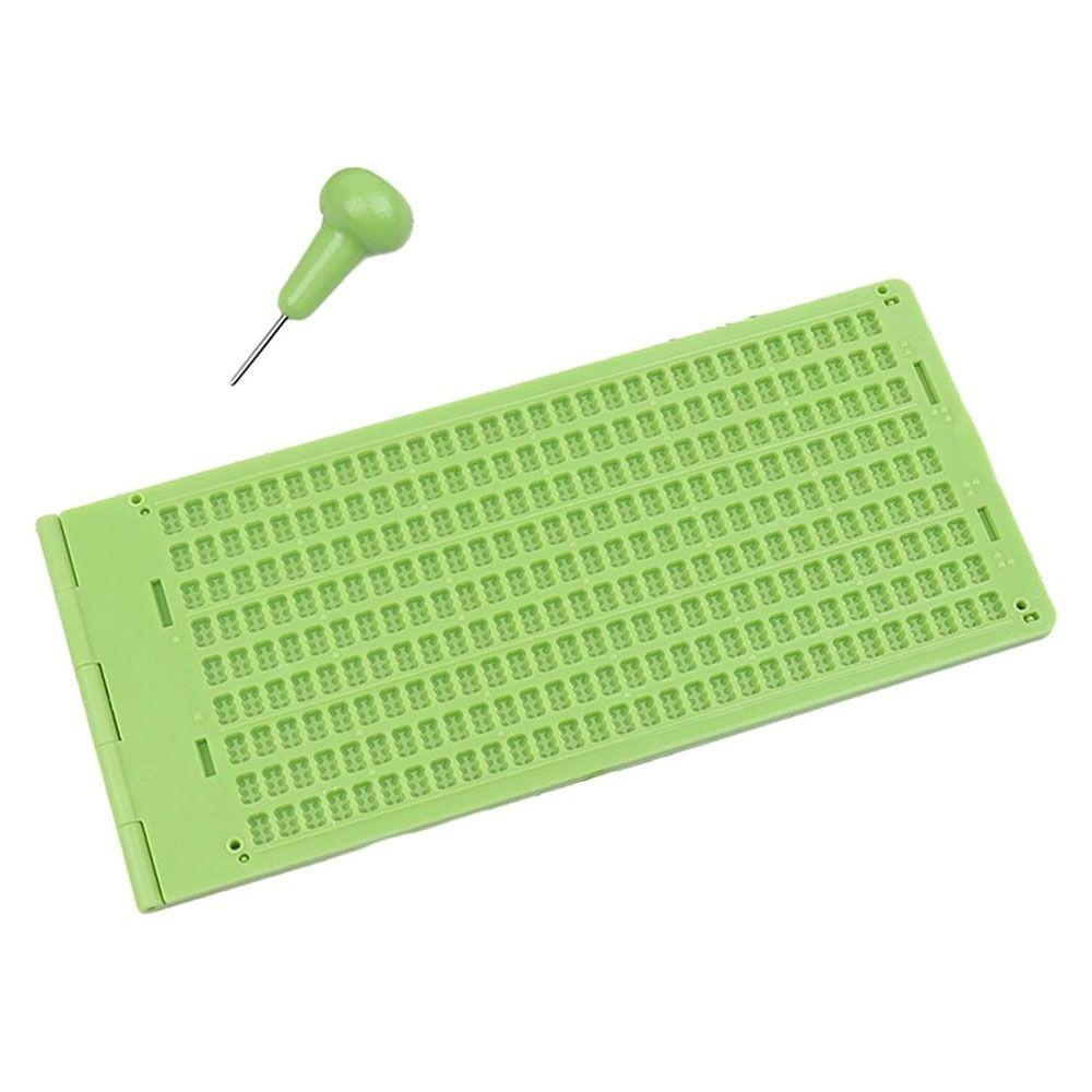 Portable Braille Writing Board 9Lines 30 Cells Braille Study Supplies Braille Writing Slate School