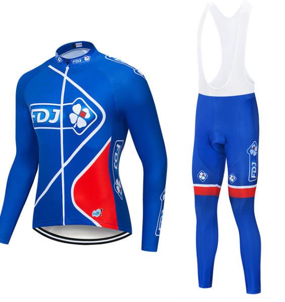 Foreign trade new team edition cycling suit, long-sleeve and long-pants set, Tour de France long-sleeve outdoor sports custom edition