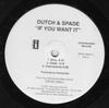 12-дюймовая пластинка DUTCH & SPADE - If You Want It / Say What You Want INTR104511 Interscope Reco 2001 US Рэп и Хип-хоп/R&B Б/У