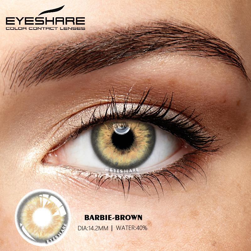 Eyeshare Натуральные цветные линзы для глаз, 2 шт. цветные контактные линзы для глаз, синие косметические контактные линзы для глаз, ежегодные косметические цветные линзы