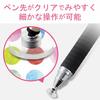 Elecom Touch Pen Stylus Pen 2WAY Model Conductive Fiber & Disc (with Replacement Nib) Simple Package Black PWTP2WY01BK for iPhone iPad Android