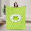 Soft Warm Blanket Airplane Travel Cute Tamagotchi Anime Print Throw Blanket  Flannel Bedspread For Living Room Sofa Bed Cover