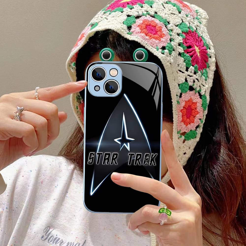 Popular S-Star T-Trek Movie Logo For IPhone 14 13 12 Mini 11 Pro XS Max X XR 14 Plus Tempered Glass Cover