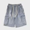 Men's Casual Loose Fit Drawstring Denim Shorts