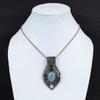 Aquamarine 999 Copper Wire Wrapped Pendant, Handmade Gemstone Pendant Jewelry, Gifts For Wife Brand New Pendant
