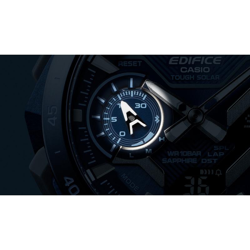 Casio Edifice Men's Stainless Steel 100M Water Resistant Analog Quartz Watch ECB-2200YCB-2A