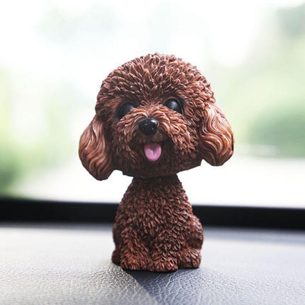 1PC 8 Styles Car Interior Resin Nodding Puppy Car Swing Toys Dashboard Ornament Shaking Head Dog