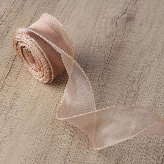 10 Yards Organza Ribbon Satin Solid Color Ribbon Roll DIY Craft Ribbon for Gift Wrapping Wedding Bouquets Wreath