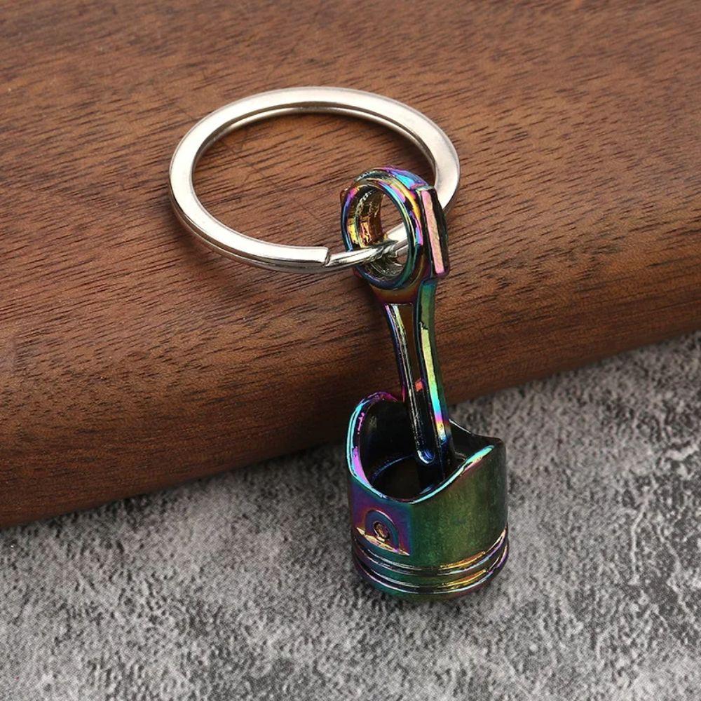 Car Accessories Piston Model Keyring Zinc Zinc Alloy Car Engine Piston Keychain Personality   Key Buckle