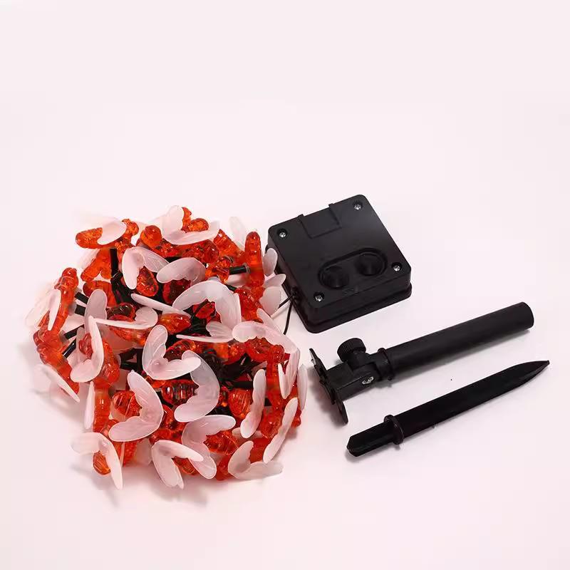 Solar-Powered Dragonfly & Butterfly String Lights: Outdoor LED Fairy Lights for Balcony & Courtyard Decoration