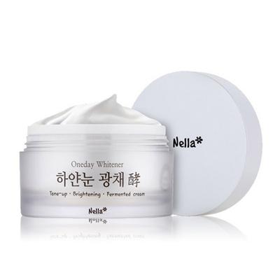 Nella One Day Whitener White Eye Tone Up Glow Ферментированный крем 50 мл, 1 упаковка