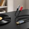 USB C - 2 RCA Аудиокабель 1,5 м в оплетке для цифровых и аналоговых устройств