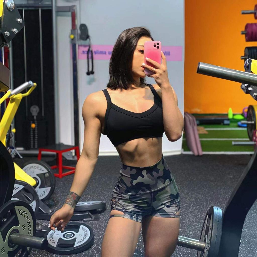 Камуфляжные шорты для танцев на пилоне с высокой талией, большие полые сексуальные брюки для фитнеса с перекрестием сбоку