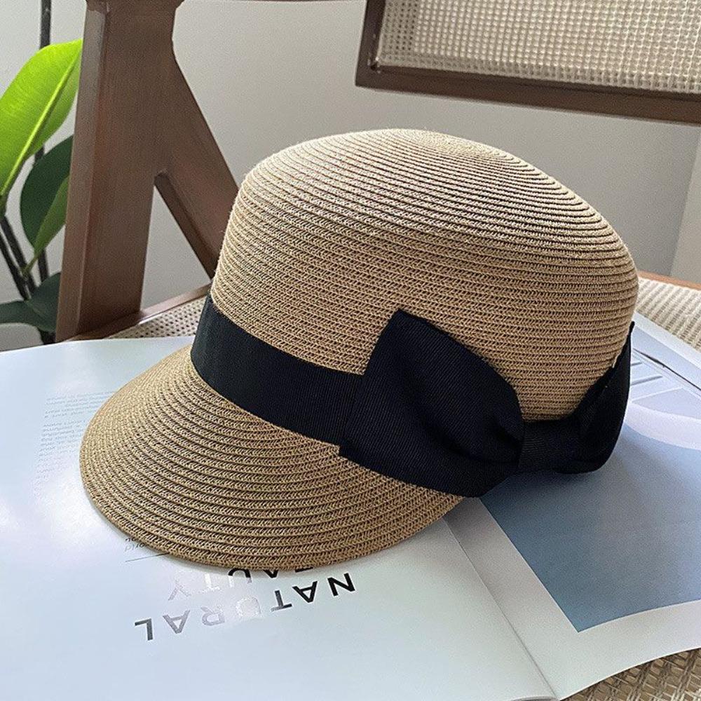 Sun Cap Wide Brim Bow Straw Hat Sunshade Bowknot Sunscreen Hat Lightweight Breathable Women's Sun Hats Summer