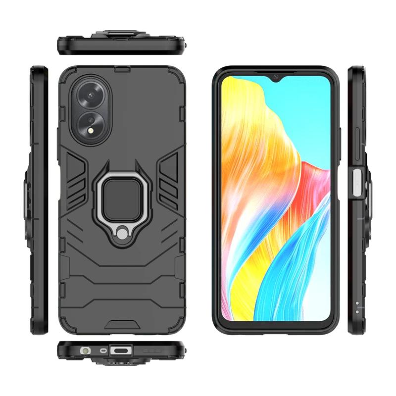 Для OPPO A1 A98 F23 5G задняя крышка телефона чехол противоударный броня против падения металлический держатель кольца магнитный защитный чехол Funda Coque