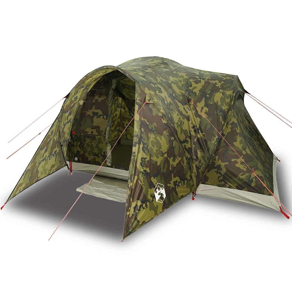 Dome Family Tent for 6 Persons Camouflage Pattern Waterproof
