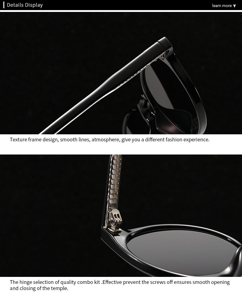 European And American Trendyy Street Photography Retro Literary Acrylic Insert Sunglasses Modern Charm Ins Sunglasses 28030