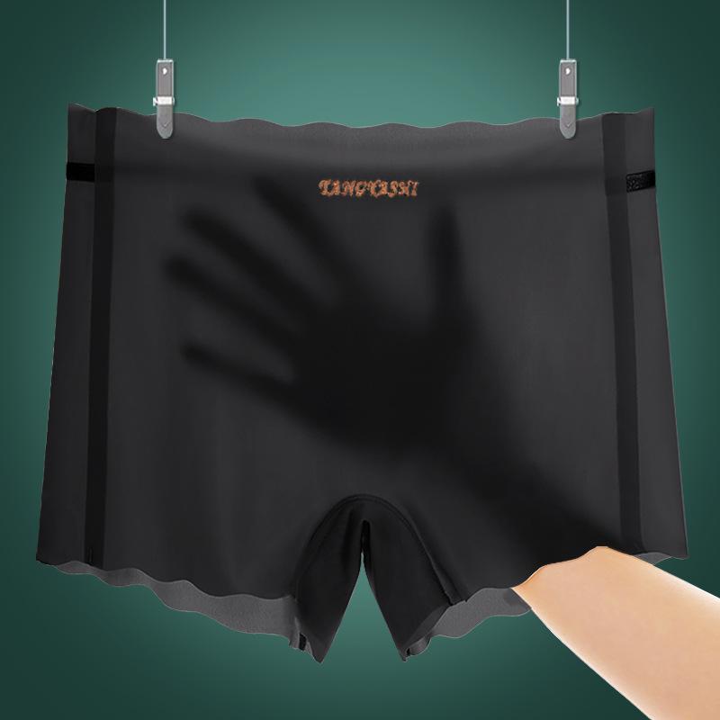 Большие размеры женские летние трусы-боксеры Ice Silk Traceless Ultra Thin Safety, нескользящие, с защитой от скольжения