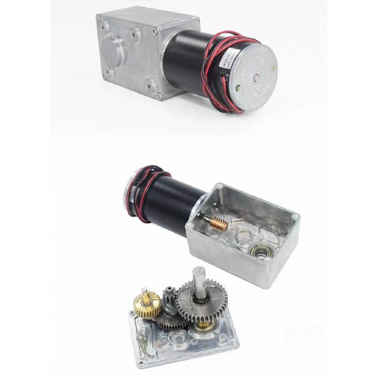 5882-45ZY Turbo Worm Reducer Motor 12V24V Super Self-Locking Metal Gear D-Type Large Torque Adjustable Speed Brushed DC Motor