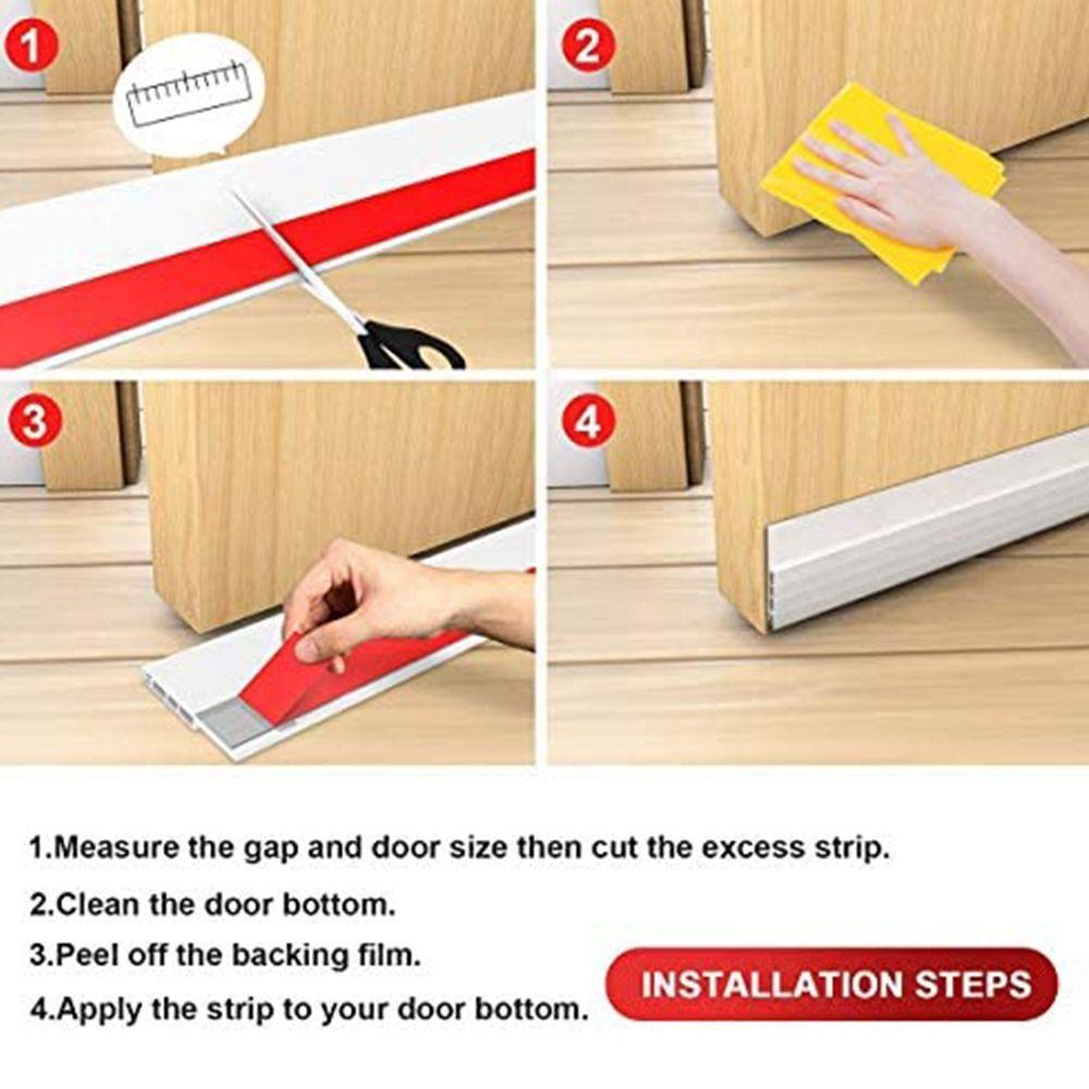 Stripping Door Bottom Sealing Tape Under Door Seal Strip Weatherstrip Draft Stopper Dust Strip