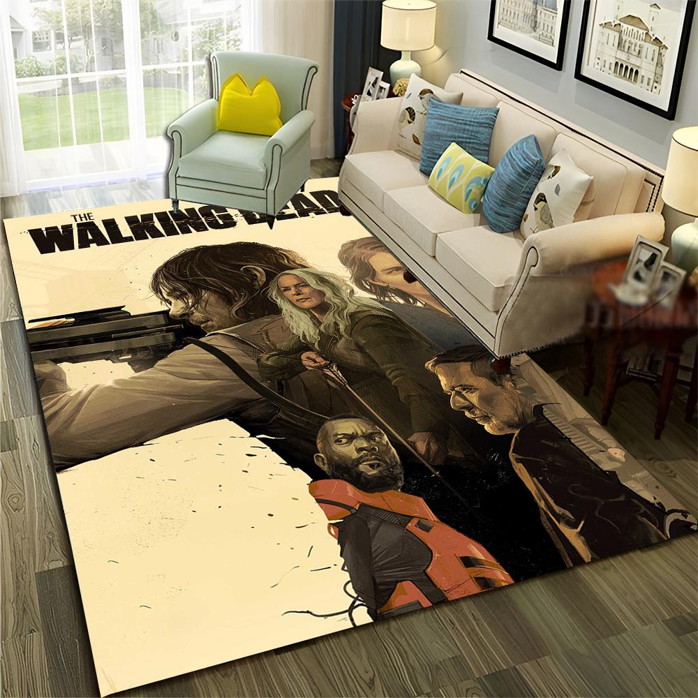 Ужасы ТВ Ходячие мертвецы TWD Ковер Коврик для дома Гостиная Спальня Диван Придверный коврик Декор, Коврик для игровой зоны ребенка Нескользящий коврик для пола