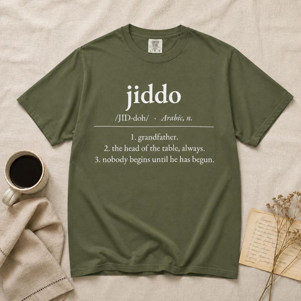 Jiddo Definition Shirt, Grandpa Gift, Heritage Tee, Comfort Colors® 1717 Garment Dyed Tee