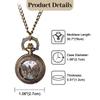 Pocket Watch Butterfly Analog Antique Pocket Watch Pendant Watch Necklace Chain Bronze Birthday Anniversary Christmas Valentine White Day Present
