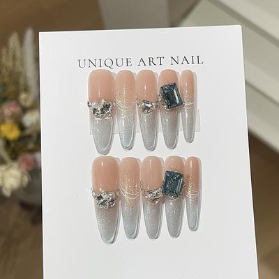 Холодный ледяной синий оттенок озера, улучшенный холодный блеск, кошачий глаз, французская шлифовка, ворсовая броня K9