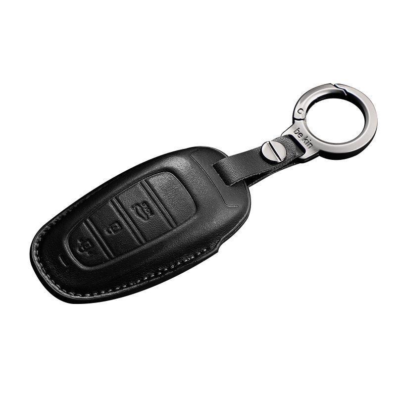 Genuine Leather Key Case for Hyundai ix35, Santa Fe, Fiesta, ix25, Elantra, Verna, Mistra