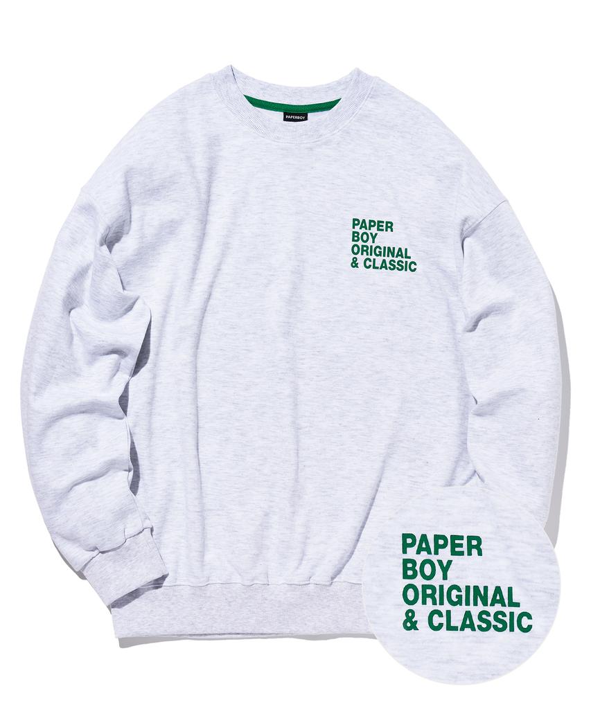 PAPERBOY Classic Sweatshirt - White Melange