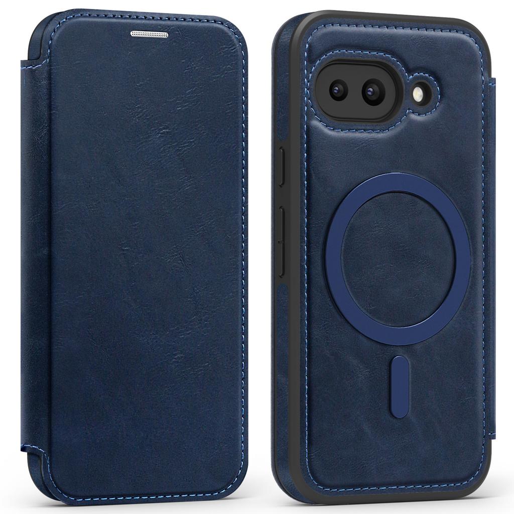 For Google Pixel 9a Magnetic Case RFID Blocking Card Holder Leather Phone Cover