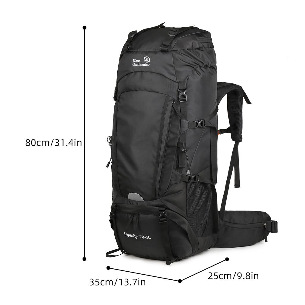 75л походный рюкзак большой емкости кемпинговый рюкзак с дождевиком обувь склад