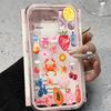 Яркий летний фруктовый узор Прозрачный чехол для телефона для iPhone 11 12 13 14 15 16 Pro 17 Max Air 14 Plus 2 в 1 Конфетный цвет Мягкий чехол