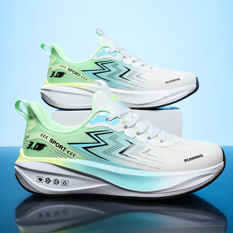 Мужские кроссовки для бега Новая сетка Дышащие Легкие Амортизирующие Толстая подошва Марафонки Модные Разноцветные Повседневные кроссовки